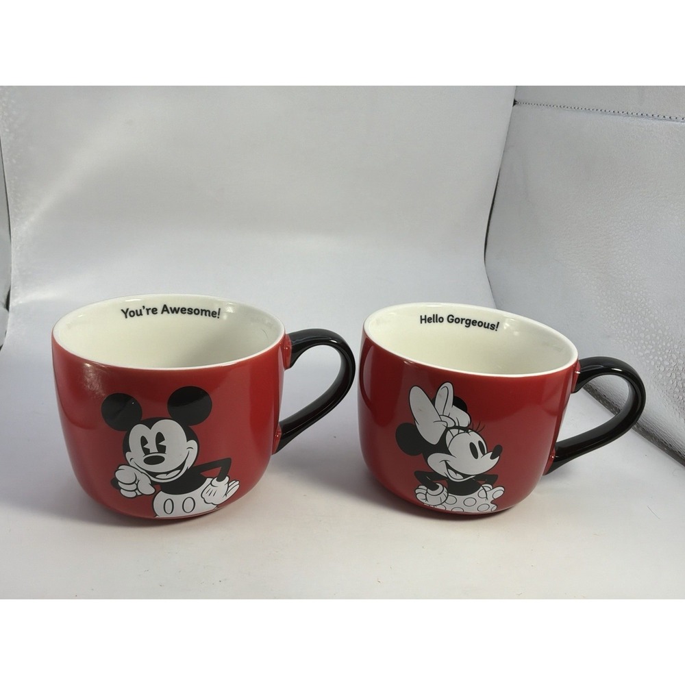 Disney Mickey And Minnie Coffee Tea Mugs